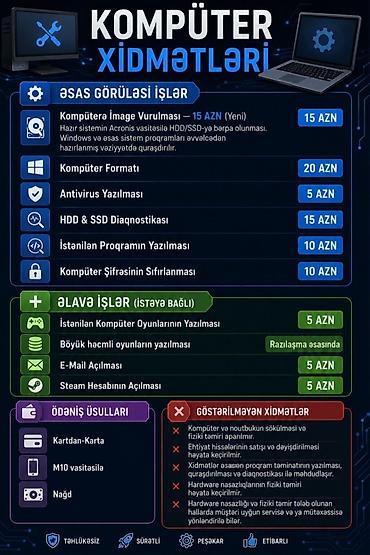 animatorlar bakida: CONALL SERVICES – Kompüter Xidmətləri Esas görülən işlər: - Kompüterə — 2