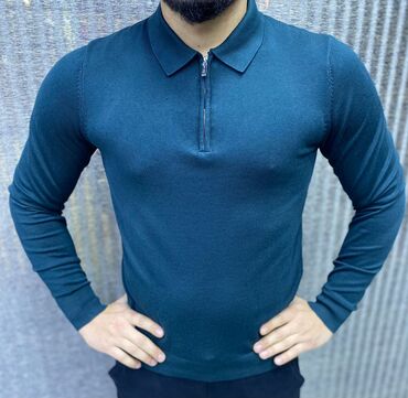 Sviterlər: Kişi üçün uzunqol polo sviter. - Dörd rəng variantı: tünd — 8