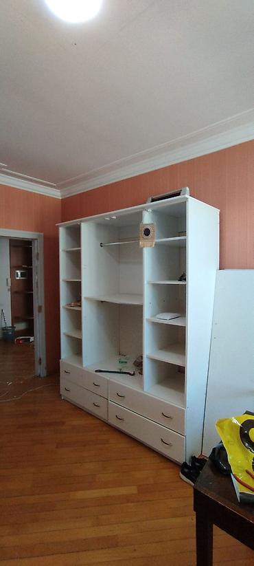 Ağ rəngli böyük modul dolab sistemi - Material: laminat/MDFlam tipli