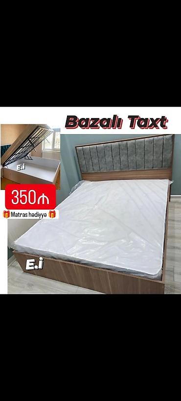 taxta yataq: Bazalı taxt - Ölçü: standart iki nəfərlik (şəkildə göstərilən model) — 1