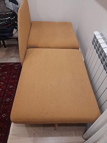 Divanlar: Çevrilə bilən tək nəfərlik divan-kreslo - Rəng: xardal/sarımtıl - — 4