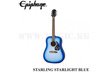 хорошая гитара для начинающих: Акустическая гитара Epiphone Starling (Square Shoulder) Starlight Blue