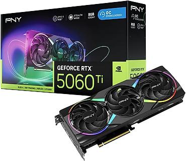 rtx 5060 ti 16gb видеокарта: Видеокарта для ПК, Новый, PNY, GeForce RTX, 16 ГБ — 1