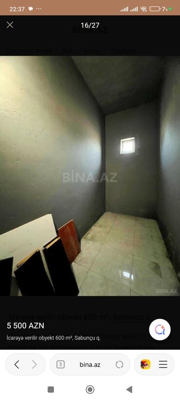 Binalar: İcarəyə obyekt – 600 m², Sabunçu q. - İki mərtəbəli, fasadı daş üzlü — 8