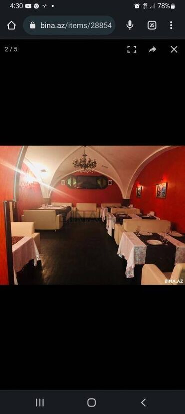 Restoran, kafelər: Azadliq metrosuna yaxin yerləşən pab, ümumi sahəsi 200 kv,m olan, ayi — 16