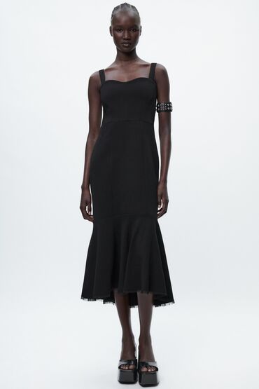 чёрная вечерняя платья: Вечернее платье, Длинная модель, Без рукавов, S (EU 36)