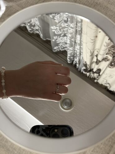 Серебряные кольца: Кольцо, Проба 925, Женские, Без вставки, Б/у