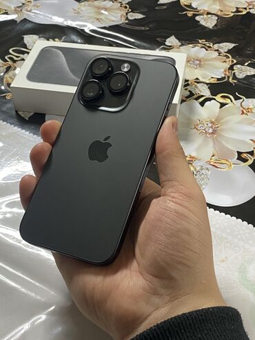 Apple iPhone: IPhone 15 Pro, Б/у, 256 ГБ, Black Titanium, Коробка, 100 %