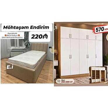 Yataq dəsti – tək nəfərlik çarpayı və 6 qapılı qarderob Çarpayı: - lalafo.az -da Yataq dəsti – tək nəfərlik çarpayı və 6 qapılı qarderob Çarpayı: -