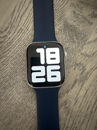 apple watch 2 цена бишкек: Смарт‑часы с прямоугольным сенсорным дисплеем и синим 44силиконовым — 1