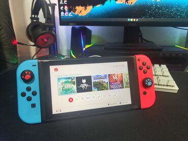 ретро консоли: Продаю Nintendo Switch (rev.1) 32+128GB Прошитая первая ревизия, со