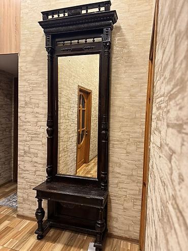 Mebel: Antik üslublu giriş konsolu və güzgü - Material: küt ağac (tünd — 3