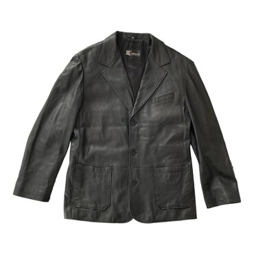 кожаный сюртук: Мужской кожаный пиджак б/у отличного качества 52-54 размера фирмы