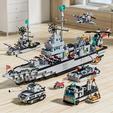 кукольный домик купить в бишкеке: 2025 деталей 8 в 1 🔥Конструктор Warship, Набор для военного флота 🔥