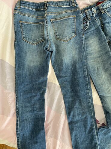 джинсы zara: Джинсы и брюки, Б/у