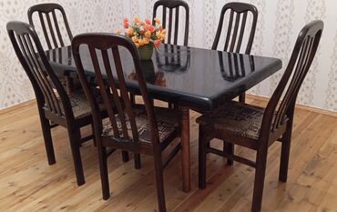 Masa və oturacaq dəstləri: Qonaq otağı üçün, Yeni, Açılmayan, Oval masa, 6 stul, Belarusiya