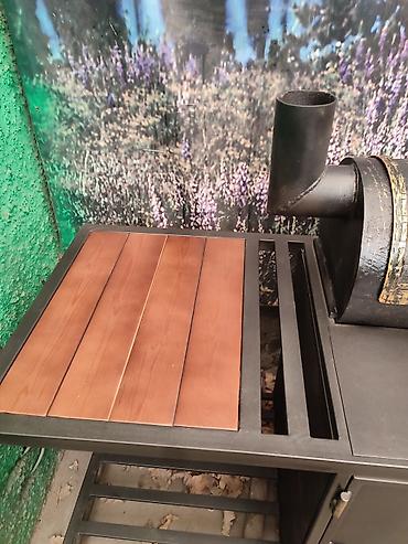 Барбекю: Три в одном очень удобная коптильня гриль барбекю мангал очок толщина — 15