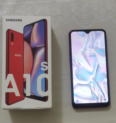 a 20 s: Samsung Galaxy A10s, 32 GB, rəng - Qırmızı, Barmaq izi, İki sim kartlı, Sənədlərlə