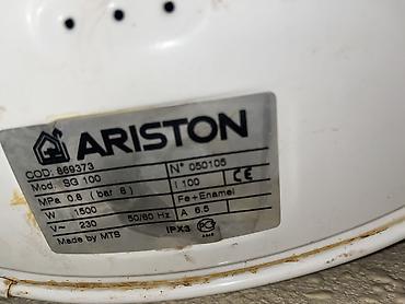 ariston qiyməti: Ariston 100 l, İşlənmiş, Kredit yoxdur, Ünvandan götürmə — 2