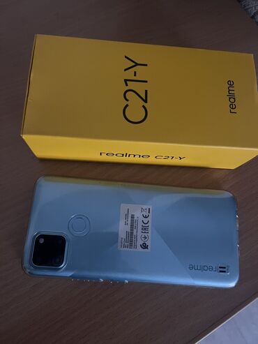 домашняя камера: Realme C21Y, Жаңы, 64 ГБ, түсү - Көгүлтүр