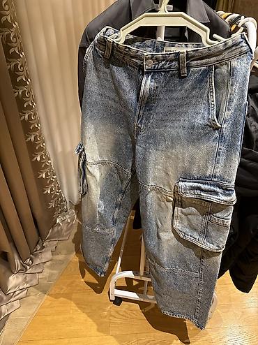 jeans: Bol kəsim Şalvar, Bershka, M — 1