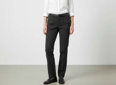 buty slip on na koturnie: Claiborne, Material trousers for women, size S