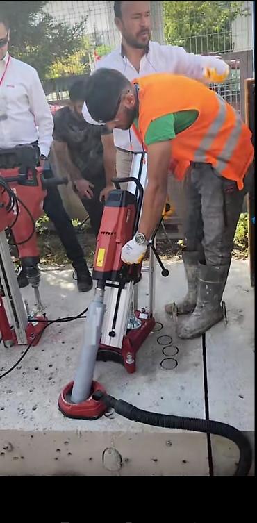 Beton işləri: - Hilti DD 200 stansiyalı almaz karot qurğusu ilə dəliklərin kəsilməsi — 4
