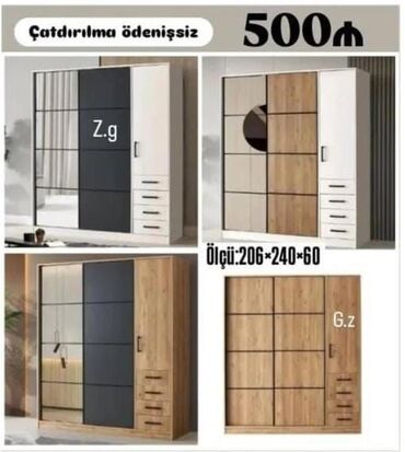 Çarpayılar: Yeni, 3 qapılı Düz dolab, Şifonyer