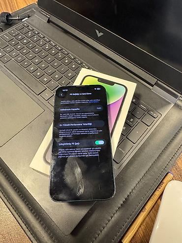 iphone telfon: IPhone 14, 128 GB, Jet Black, Simsiz şarj, Face ID, Sənədlərlə — 5