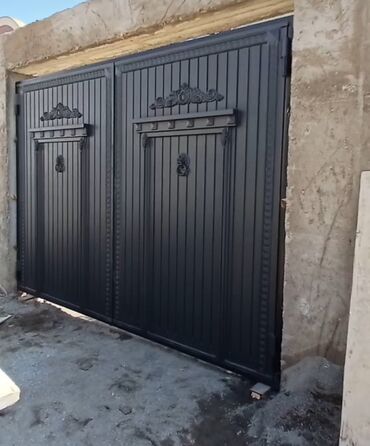 Həyət darvazaları: Yeni Dəmir Həyət darvazası, 450 m, Mexaniki, Qapı ilə, rəng - Qara, Kredit yoxdur, Ödənişli quraşdırma, Ödənişli çatdırılma, Rayonlara çatdırılma — 18