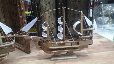 Gəmi modelləri: Gəmi Agacdan Əl işi 15azn Qoz Agacınnan hazırlanmış əl işi Gəmilər — 3