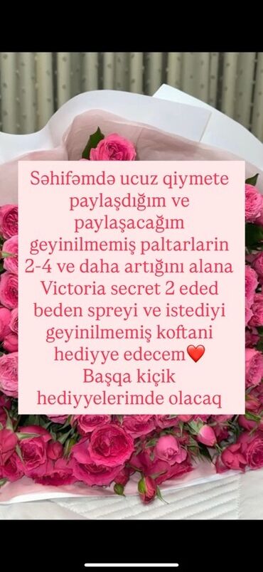 torlu qadın ətəkləri: Elan Victoria's Secret bədən spreyləri və geyinilməmiş kofta hədiyyəsi