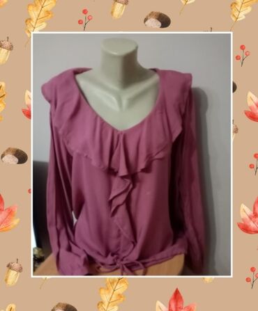 bluza sa karnerima: Esmara, 2XL (EU 44), Viscose, Single-colored, color - Pink