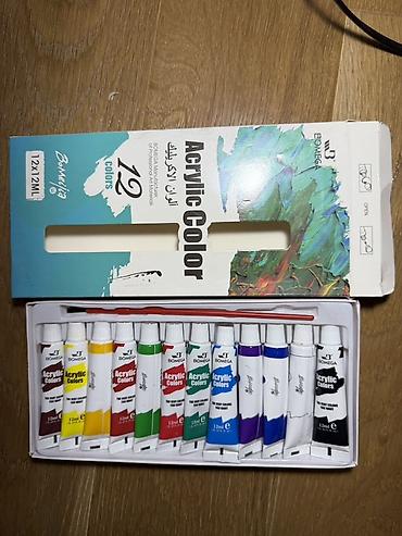 dekor sar: BOMEGA Acrylic Color dəstı – 12 rəng, 12×12 ml - Brend: BOMEGA — 2