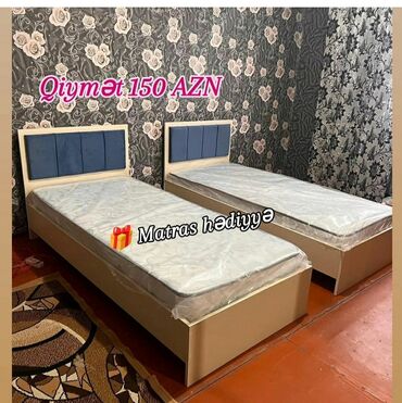 Çarpayılar: Yeni, Təknəfərlik çarpayı, Bazasız, Matras ilə, Siyirməsiz, Azərbaycan — 17