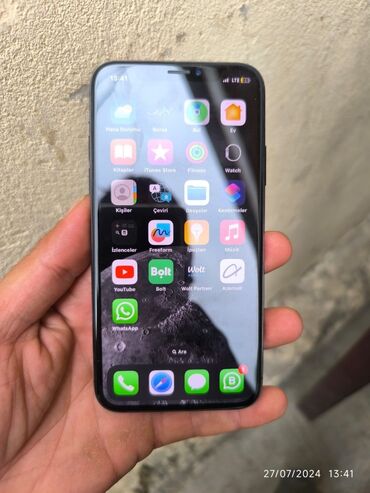 iphone x dubay qiymeti: IPhone X, 64 GB, Qara, Face ID