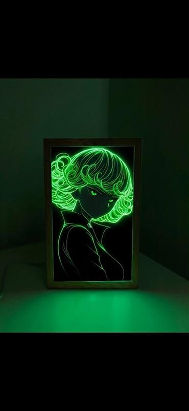 komputer ekran şəkilləri yüklə: LED işıqlı anime/poster çərçivələri - Dizayn: anime və oyun temalı — 2