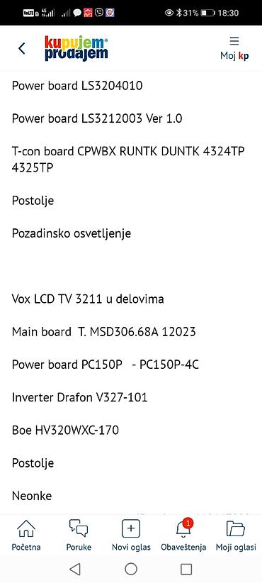 Aksesoari za TV i video: Delovi za LCD televizore – Colossus 32" CSS-10100 i Vox LCD TV 3211 — 1