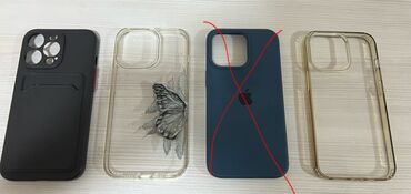 прозрачный чехол: Чехлы на iPhone 13 Pro Черный-200с Прозрачный с бабочкой-450с