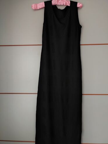 pamučne haljine tunike: L (EU 40), bоја - Crna, Drugi stil, Na bretele