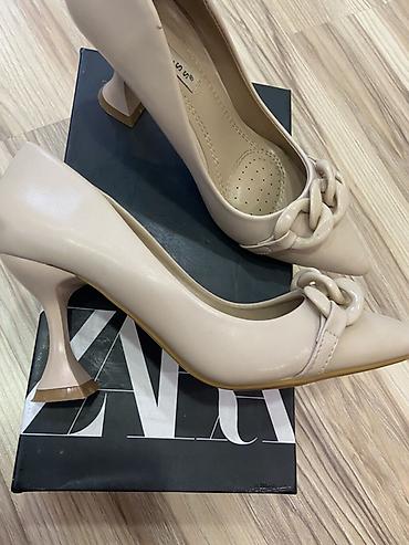 583 proba: Туфли, 36, Zara, Б/у, цвет - Бежевый, Самовывоз — 3