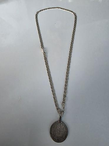 prstenje swarovski: ​Srebrni lanac 925 + Srebrni dukat (20 krajcara Marija Terezija 1780) — 1