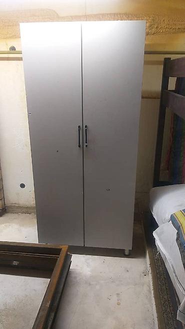 Спальные гарнитуры: Двухъярусная кровать + двухдверный шкаф для хранения Комплект мебели — 3