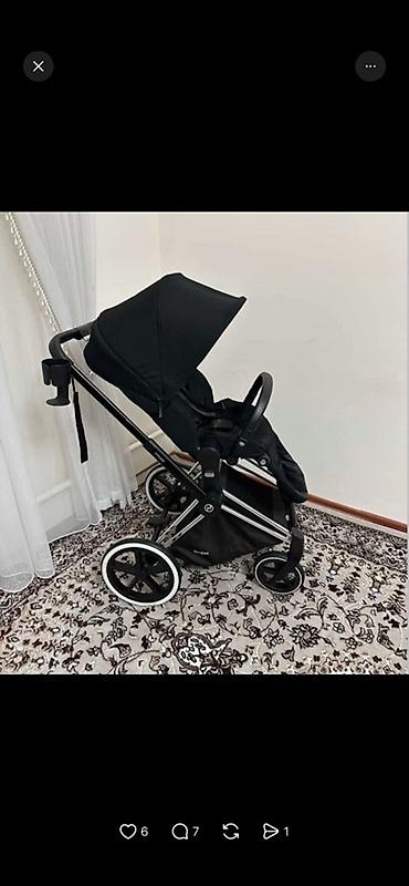 priam: Детская прогулочная коляска Cybex Priam цвет черный. - Компактная — 1