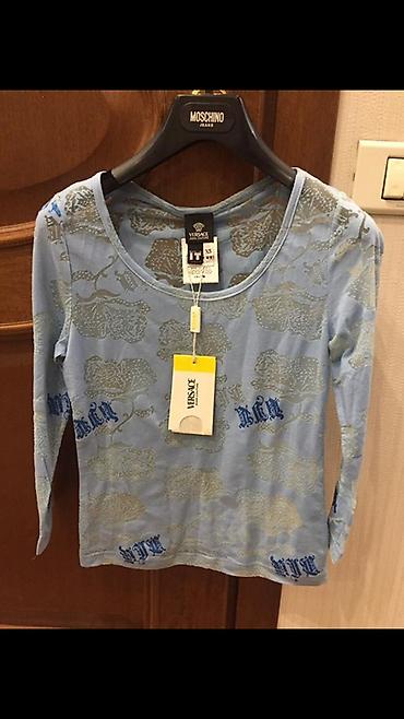 versace klon: Versace Jeans Couture qadın köynəyi - Rəng: açıq mavi - Naxış: bütün — 1
