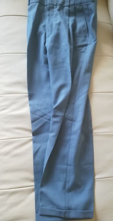 narandžaste pantalone: Trousers XL (EU 42), color - Light blue