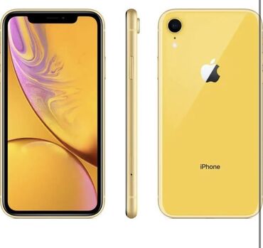 Apple iPhone: IPhone Xr, Б/у, 128 ГБ, Желтый, Чехол, 80 %