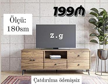TV altlığı: TV altlığı / media konsolu - Ölçü: 180 sm - Material və dizayn: Təbii — 1