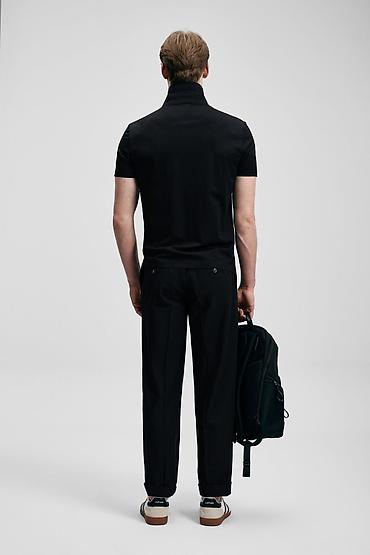 lufian: Lufian polo köynəyi – qara rəng - Minimalist dizayn, sinə hissəsində — 2