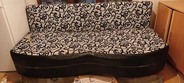 диван раздвижной с ящиком для белья: Цвет - Серый, Б/у